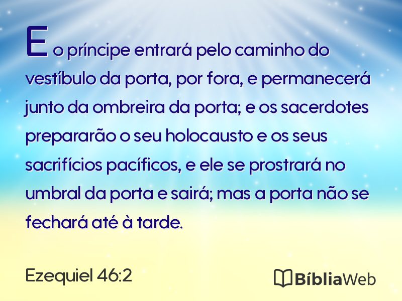 Ezequiel 46:2 em imagem para compartilhar