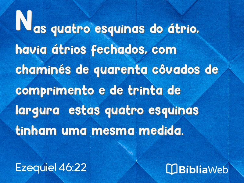 Ezequiel 46:22 em imagem para compartilhar
