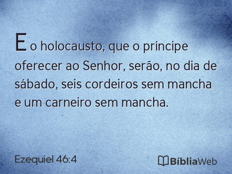 Ezequiel 46:4 em imagem para compartilhar