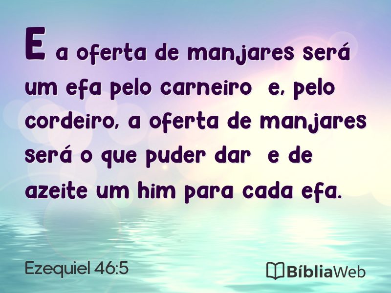 Ezequiel 46:5 em imagem para compartilhar
