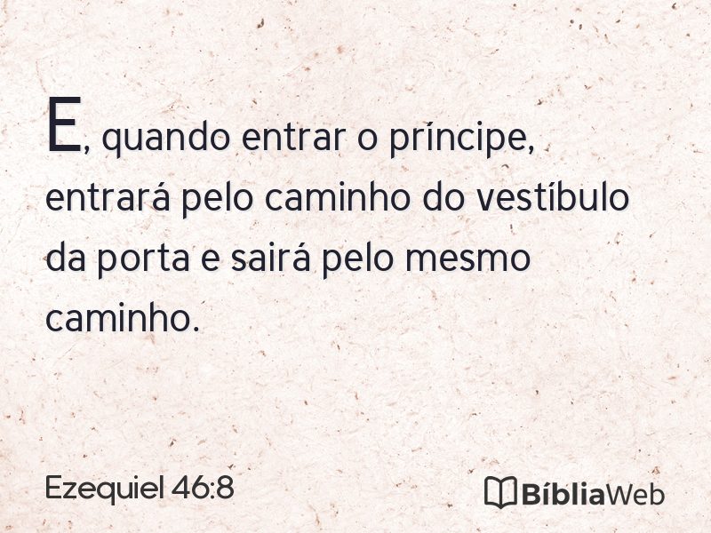 Ezequiel 46:8 em imagem para compartilhar