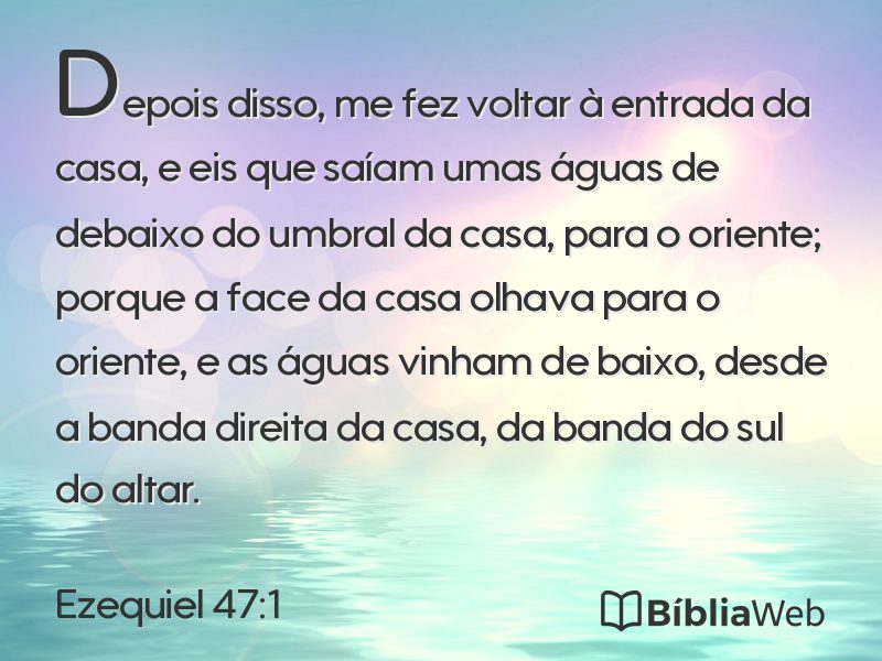Ezequiel 47:1 em imagem para compartilhar