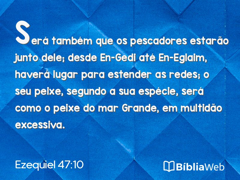 Ezequiel 47:10 em imagem para compartilhar