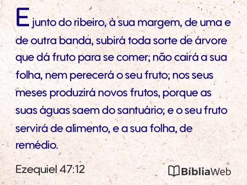 Ezequiel 47:12 em imagem para compartilhar