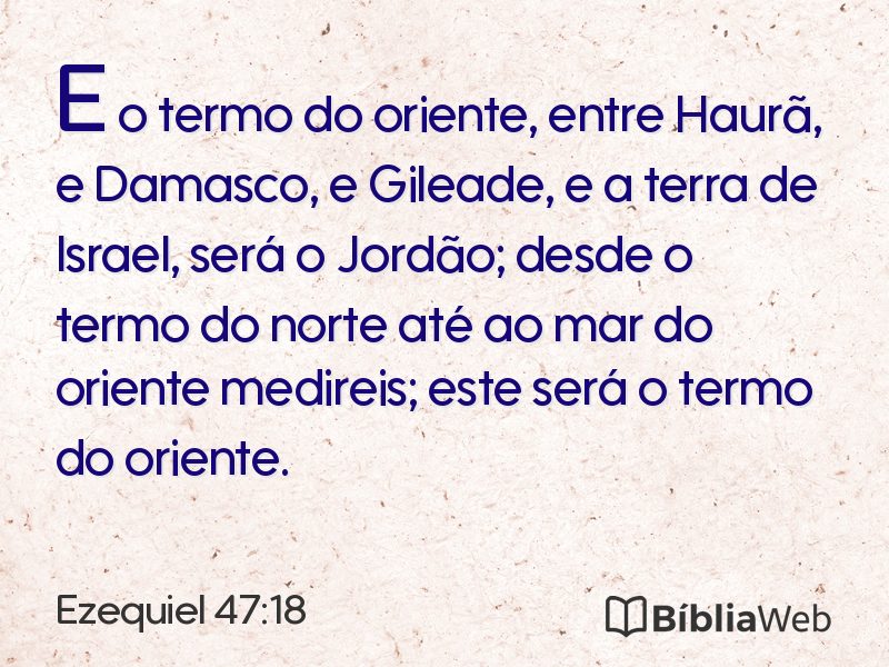 Ezequiel 47:18 em imagem para compartilhar