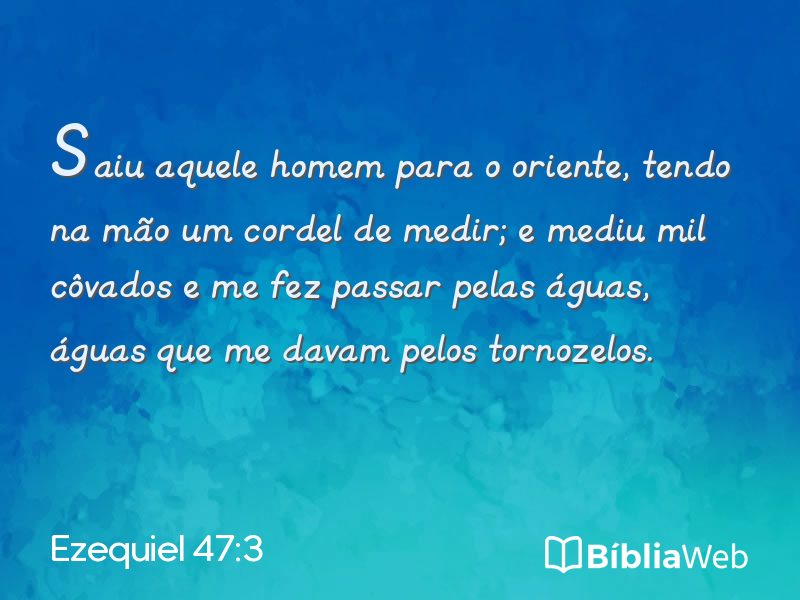Ezequiel 47:3 em imagem para compartilhar
