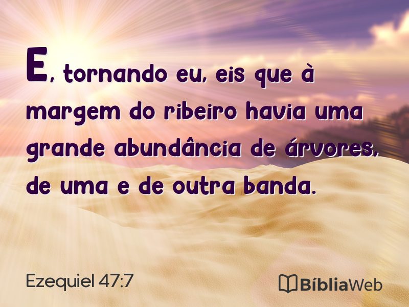 Ezequiel 47:7 em imagem para compartilhar