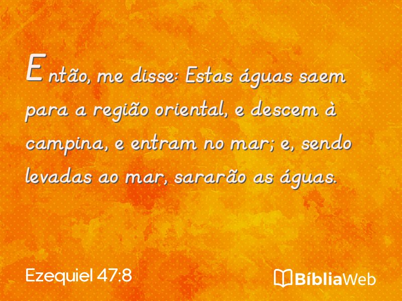 Ezequiel 47:8 em imagem para compartilhar