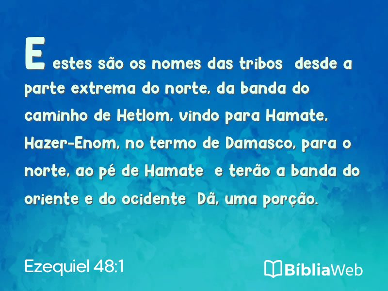 Ezequiel 48:1 em imagem para compartilhar
