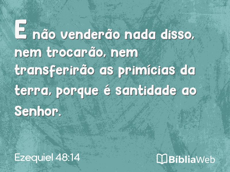 Ezequiel 48:14 em imagem para compartilhar