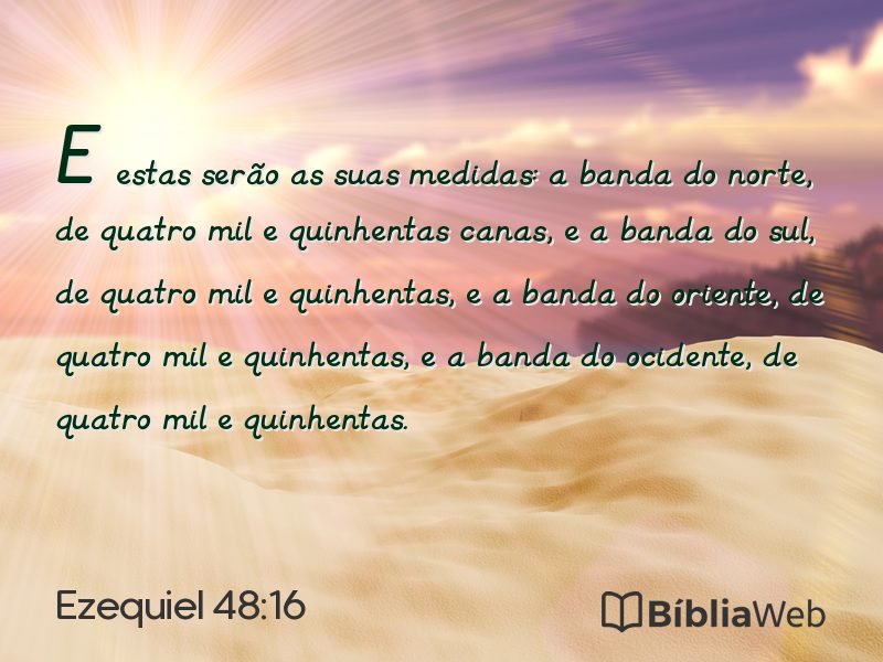Ezequiel 48:16 em imagem para compartilhar