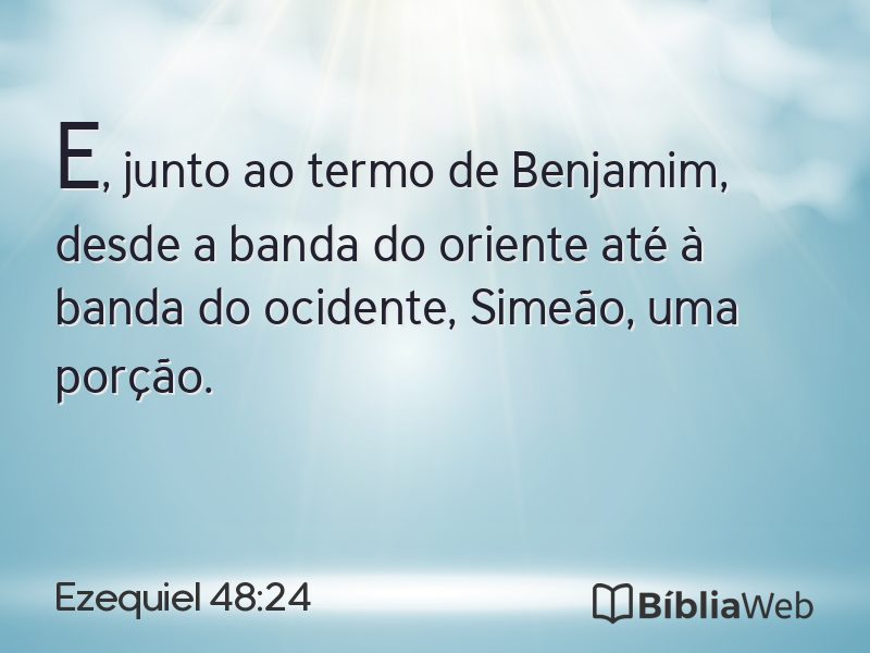 Ezequiel 48:24 em imagem para compartilhar