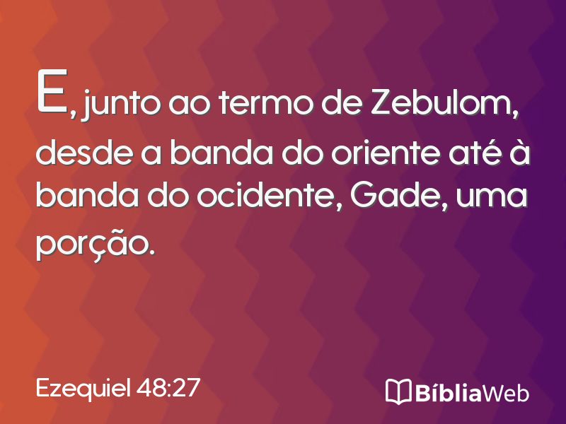 Ezequiel 48:27 em imagem para compartilhar