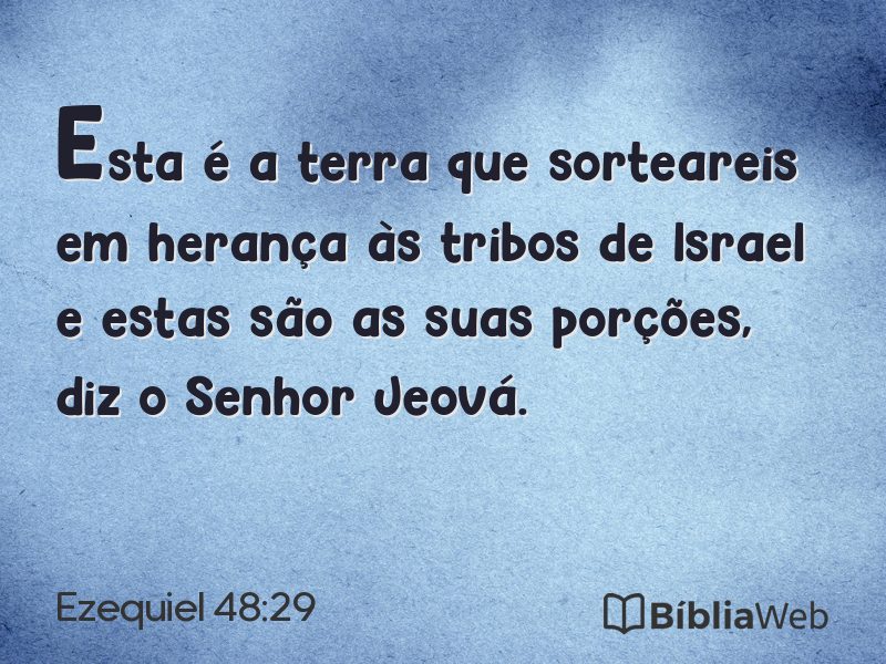 Ezequiel 48:29 em imagem para compartilhar