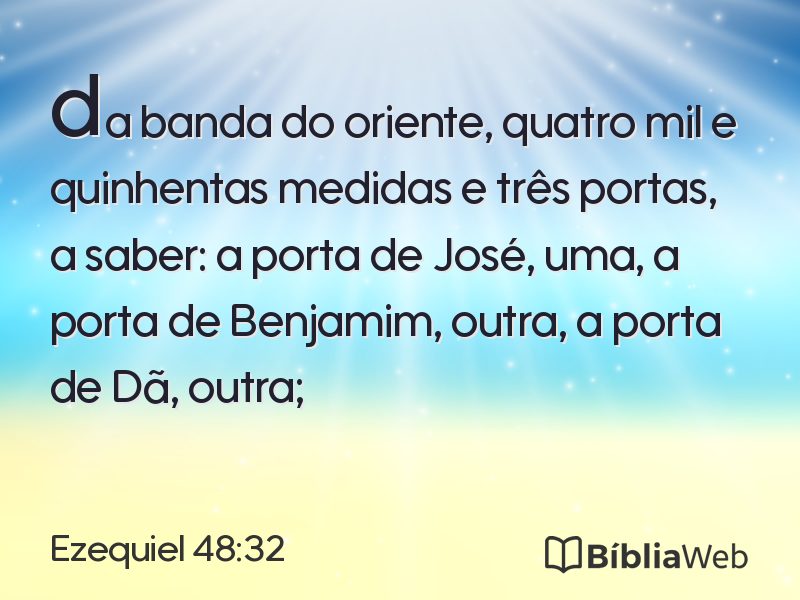 Ezequiel 48:32 em imagem para compartilhar