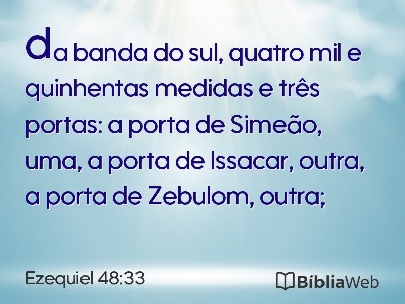 Ezequiel 48:33 em imagem para compartilhar