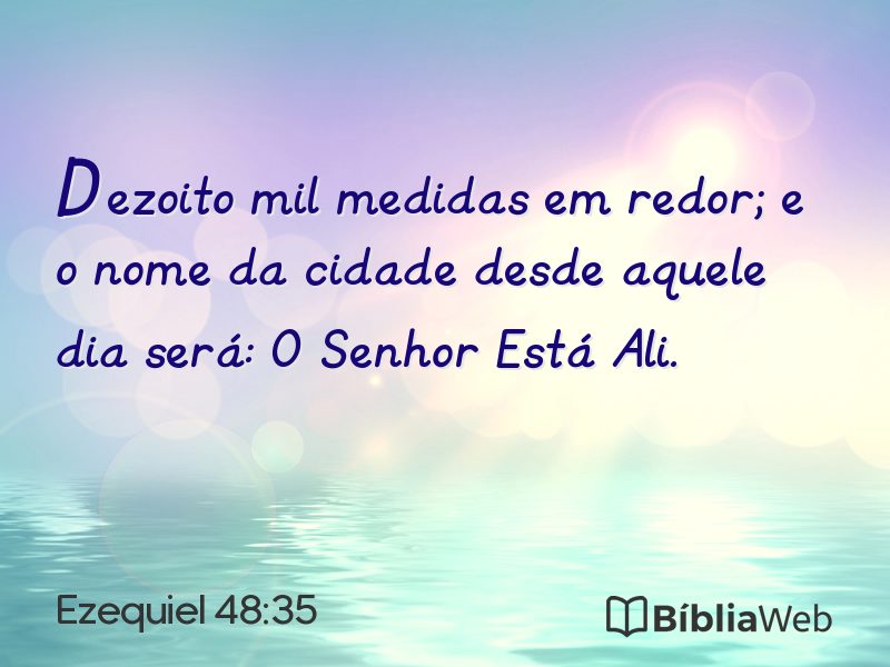 Ezequiel 48:35 em imagem para compartilhar
