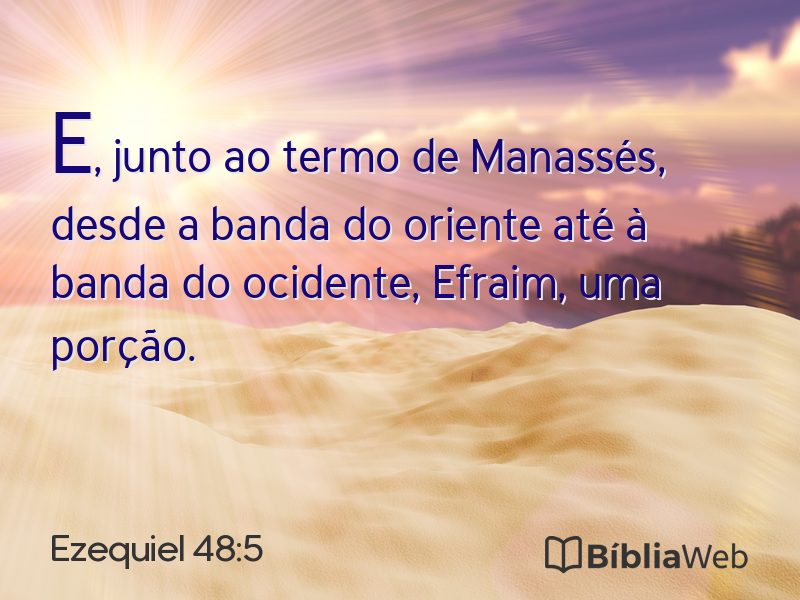 Ezequiel 48:5 em imagem para compartilhar