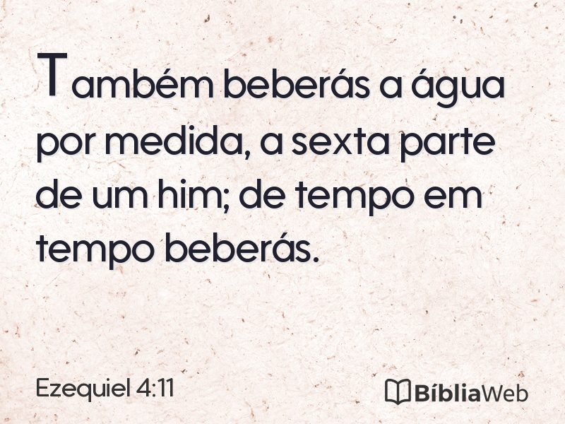 Ezequiel 4:11 em imagem para compartilhar