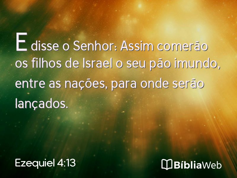 Ezequiel 4:13 em imagem para compartilhar