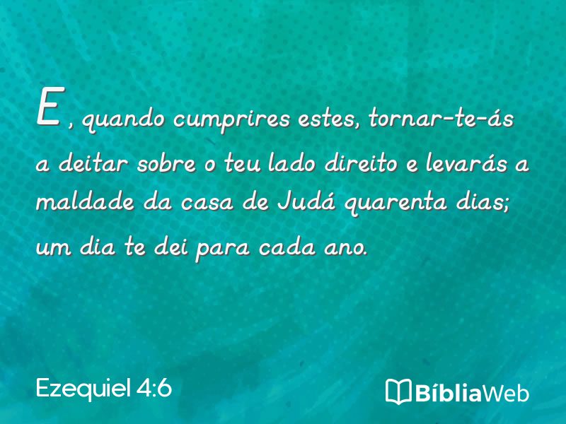 Ezequiel 4:6 em imagem para compartilhar