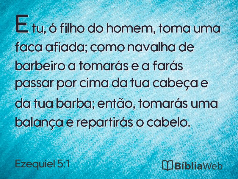 Ezequiel 5:1 em imagem para compartilhar