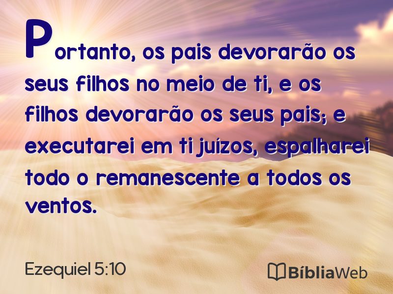 Ezequiel 5:10 em imagem para compartilhar