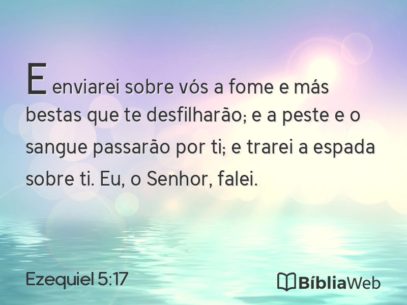 Ezequiel 5:17 em imagem para compartilhar