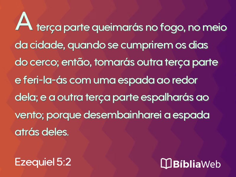 Ezequiel 5:2 em imagem para compartilhar