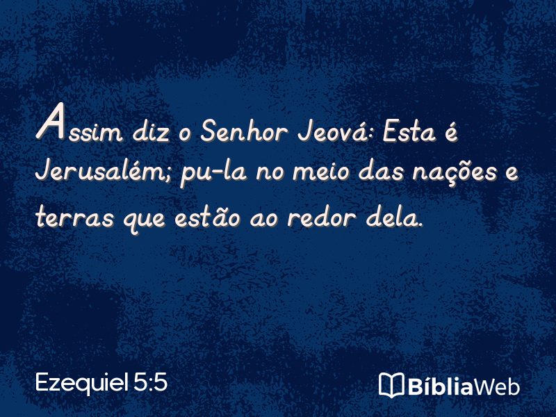 Ezequiel 5:5 em imagem para compartilhar