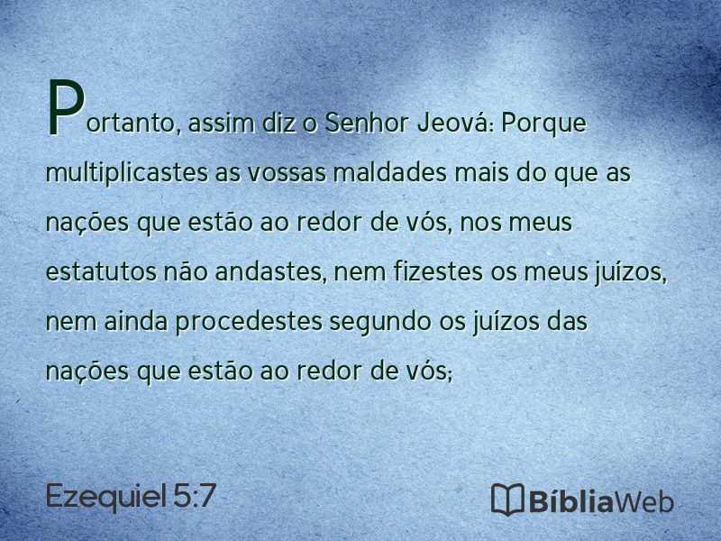 Ezequiel 5:7 em imagem para compartilhar