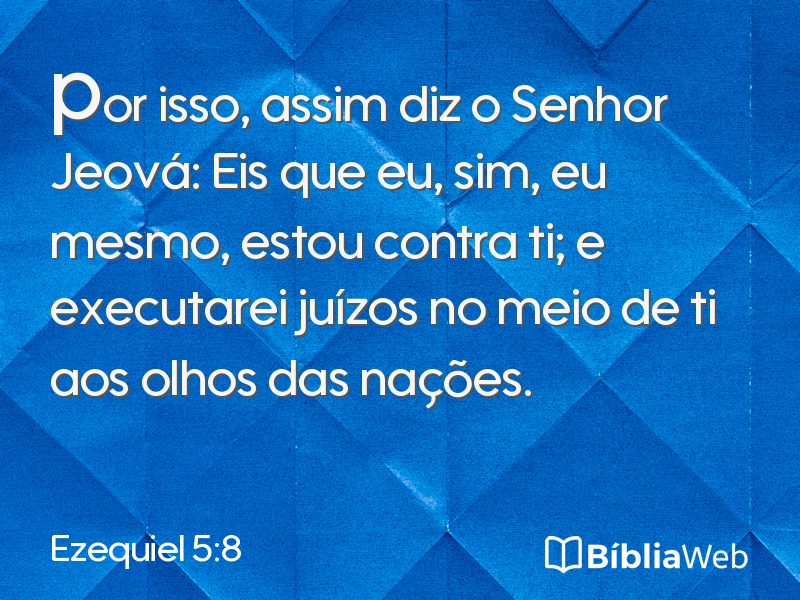 Ezequiel 5:8 em imagem para compartilhar