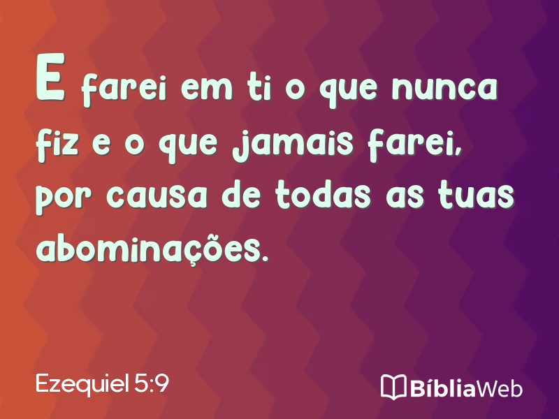 Ezequiel 5:9 em imagem para compartilhar