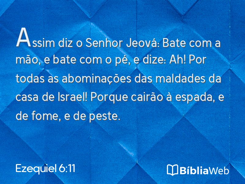 Ezequiel 6:11 em imagem para compartilhar