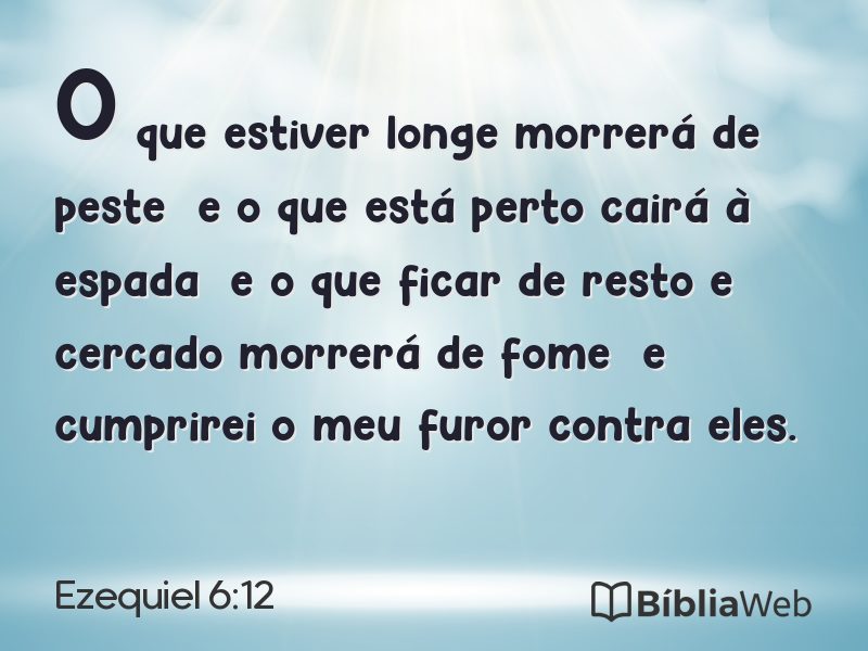 Ezequiel 6:12 em imagem para compartilhar