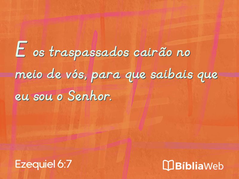 Ezequiel 6:7 em imagem para compartilhar