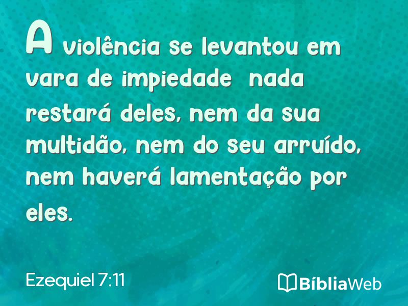 Ezequiel 7:11 em imagem para compartilhar