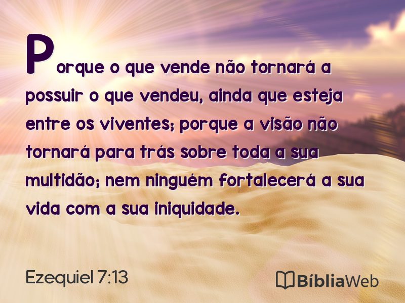Ezequiel 7:13 em imagem para compartilhar