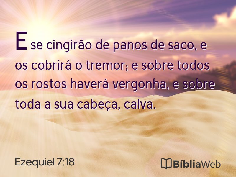 Ezequiel 7:18 em imagem para compartilhar