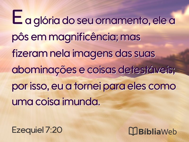 Ezequiel 7:20 em imagem para compartilhar