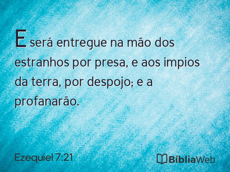 Ezequiel 7:21 em imagem para compartilhar