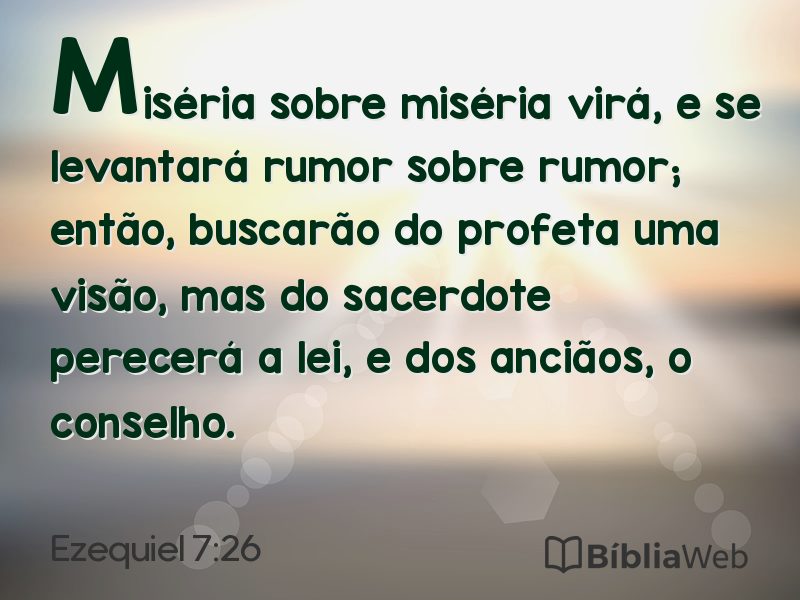 Ezequiel 7:26 em imagem para compartilhar