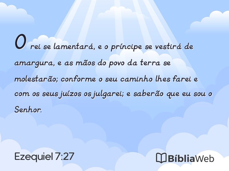 Ezequiel 7:27 em imagem para compartilhar