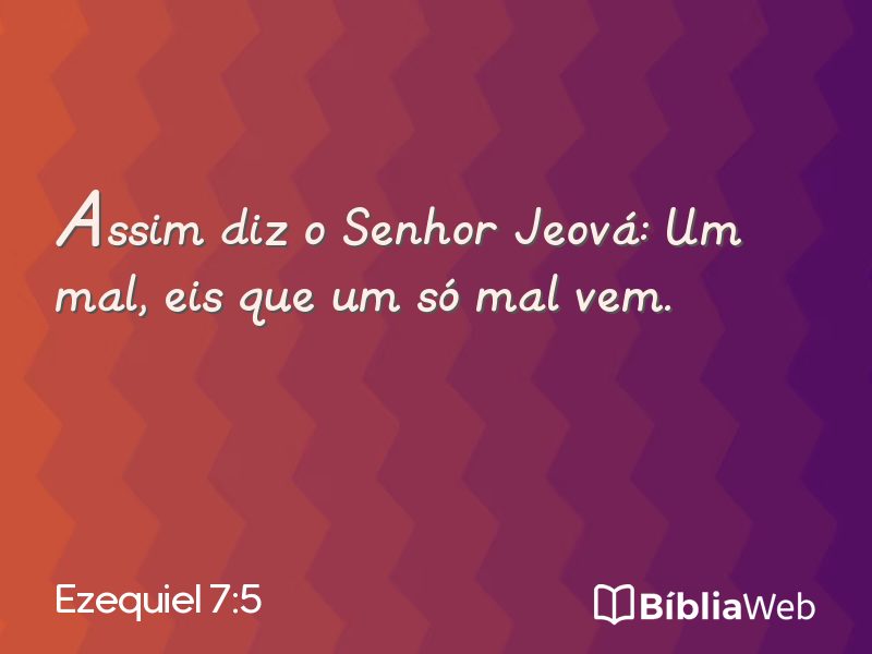 Ezequiel 7:5 em imagem para compartilhar