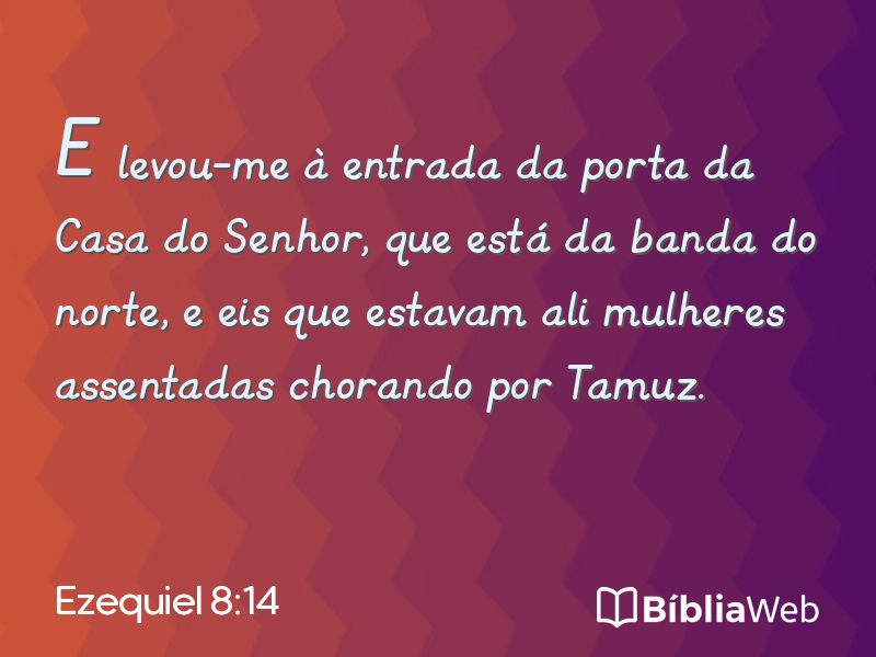 Ezequiel 8:14 em imagem para compartilhar