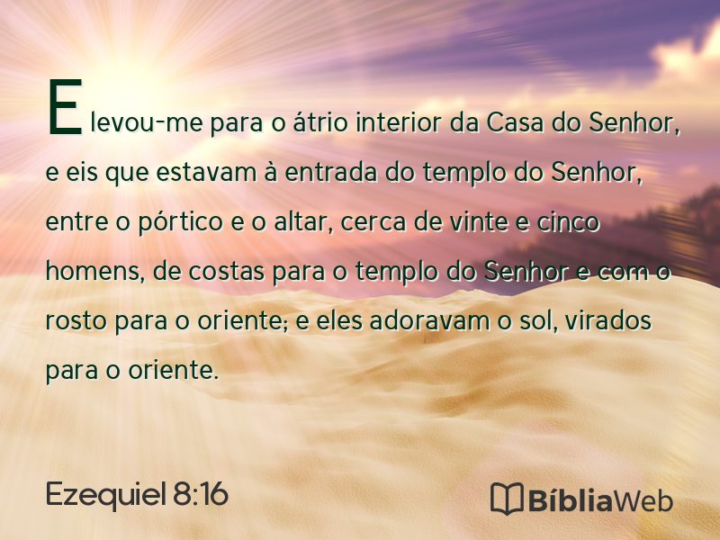 Ezequiel 8:16 em imagem para compartilhar