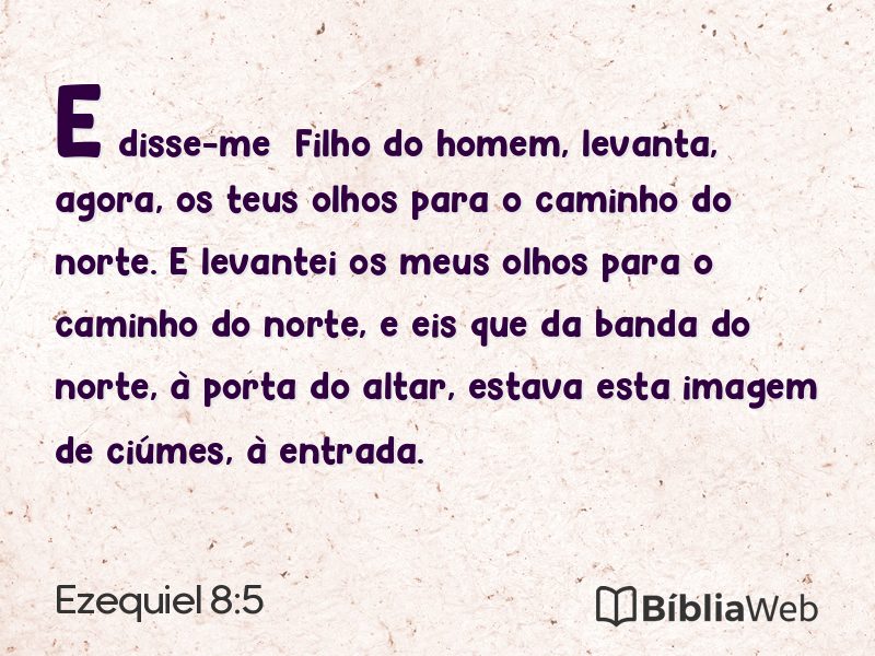Ezequiel 8:5 em imagem para compartilhar
