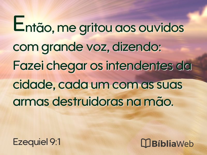 Ezequiel 9:1 em imagem para compartilhar