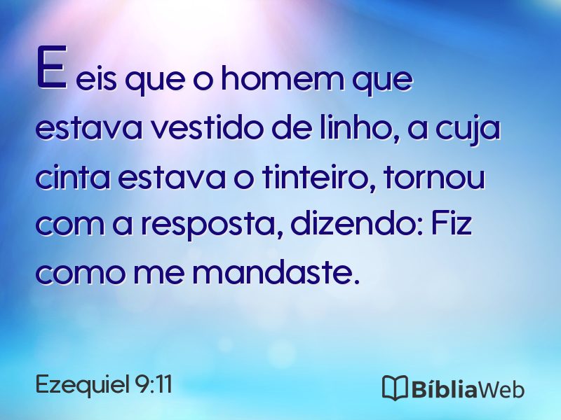 Ezequiel 9:11 em imagem para compartilhar