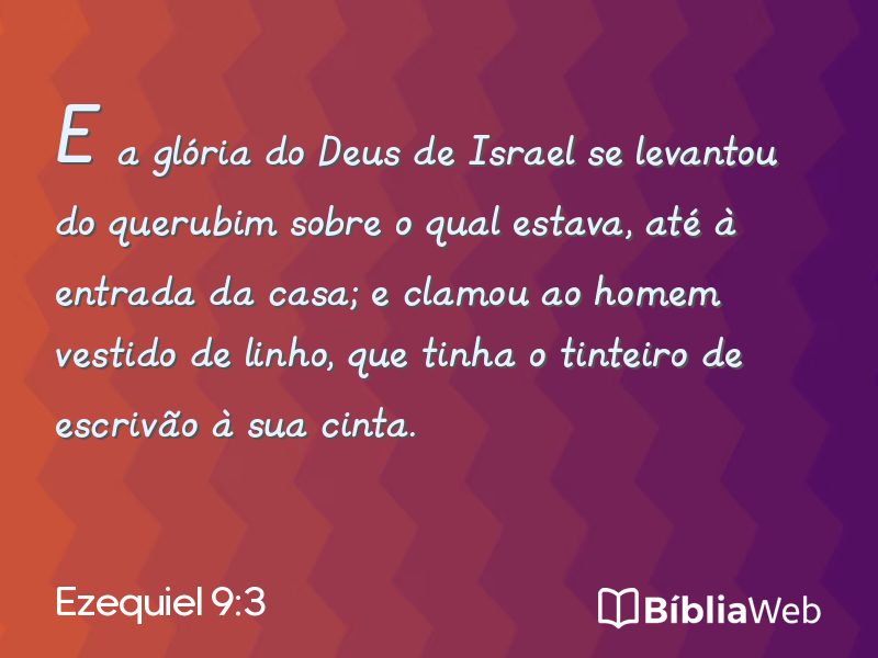 Ezequiel 9:3 em imagem para compartilhar